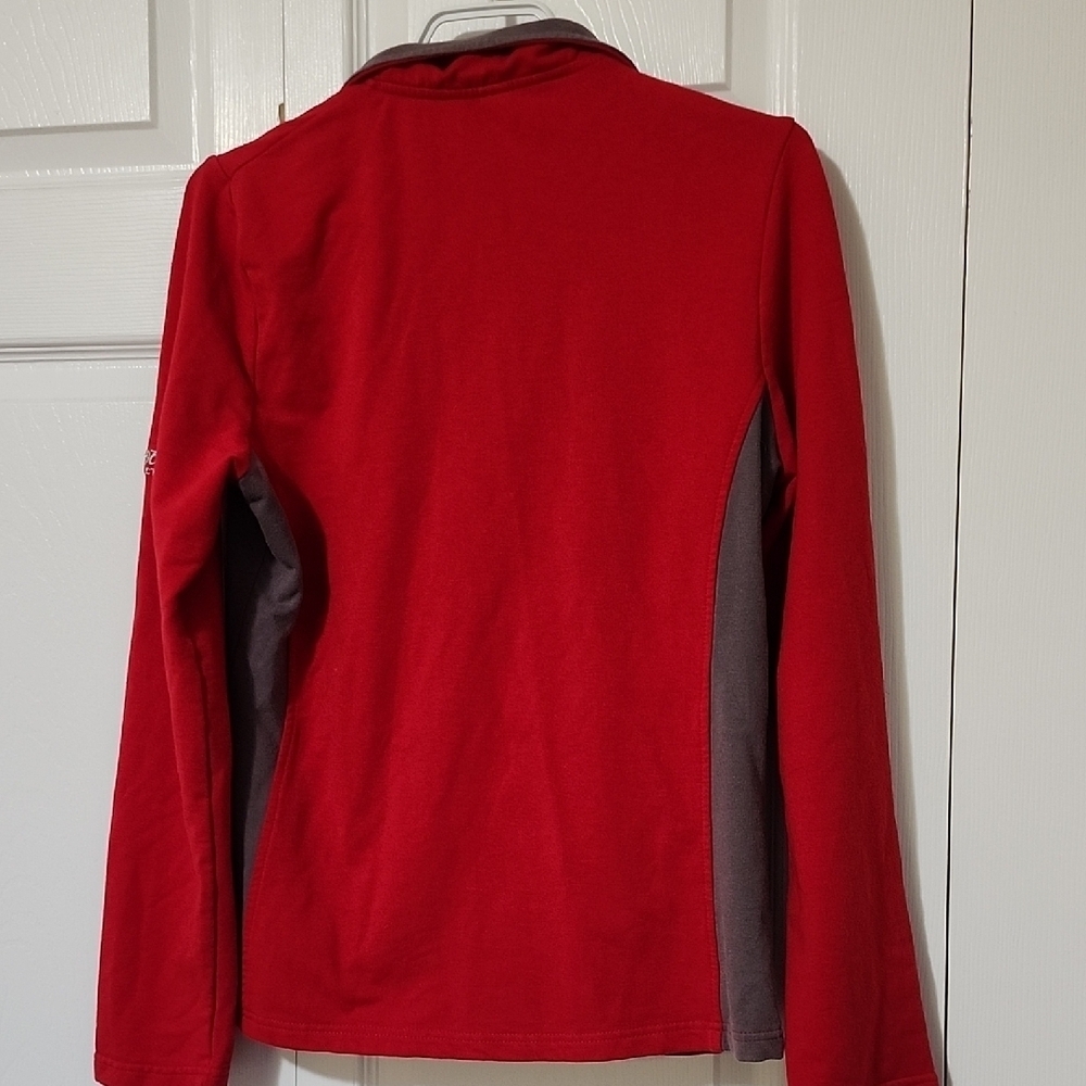 Roots Women's Vibrant Red and Charcoal Jacket - Picture 4 of 5